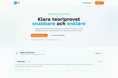 Klara teoriprovet snabbare och enklare. Plugga körkortsteori med interaktiva övningar och statistik. Börja gratis!