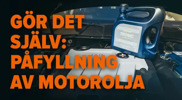 Gör det själv: påfyllning av motorolja. En flaska Super Tronic LongLife III olja står redo. Lär dig hur ofta ska man fylla på olja i bilen.
