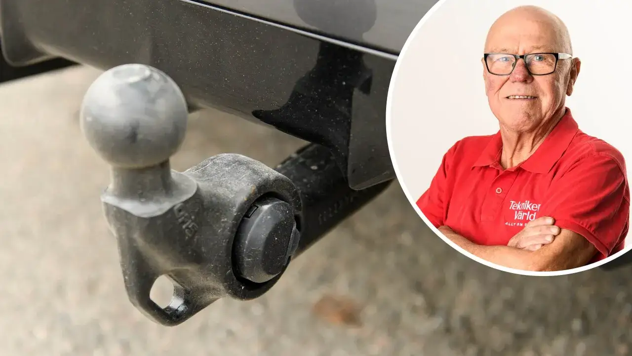 En man i r&ouml;d tr&ouml;ja med texten 